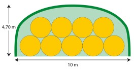 9 x Rundballen mit Ø 1,80 m