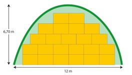 23 x Quaderballen mit 1,70 m Länge