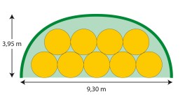 9 x Rundballen mit ∅ 1,60 m