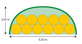 11 x Rundballen mit ∅ 1,50 m